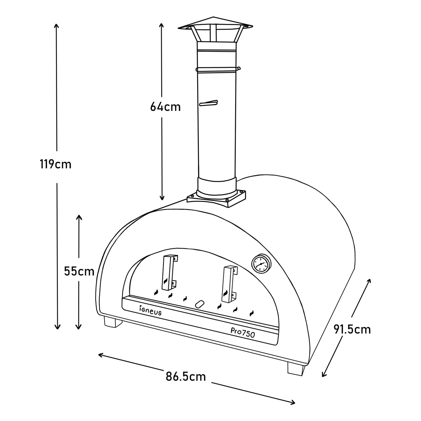 Igneus Pro 750 Pizza Oven Bundle